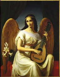 Mignon, heltinde i Goethes roman Wilhelm Meister (maleri på lærred)