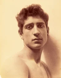 Studie af en dreng, Sicilien, C.1898 (sepiafoto)