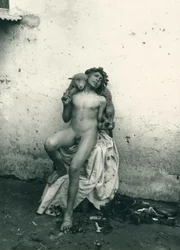 Ung dreng holder får, Sicilien. c1899 (s/h-foto)