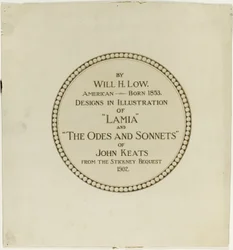 Titelblad til "Odes and Sonnets of John Keats"