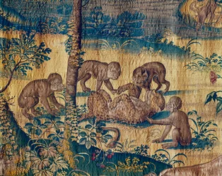Aber, der leger med en panter (billedtæppe)
