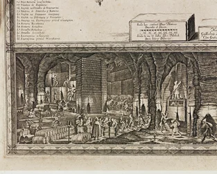 Saltminerne i Wieliczka nær Krakow producerede omkring en tredjedel af de polske kongers indtægter ... (gravering)