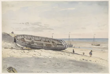 Både på stranden