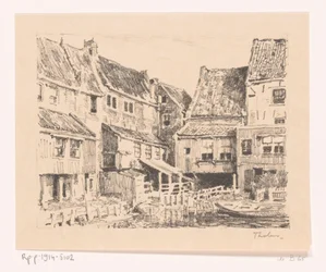 Bagsiden af ​​gamle huse, i Enkhuizen Gamle huse, Enkhuizen (original titel)