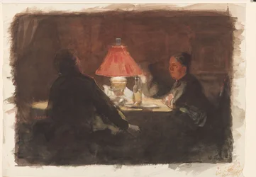 Ved lampen