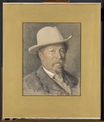 Portræt af maleren Gerardus Johannes Roermeester (1844-1936)