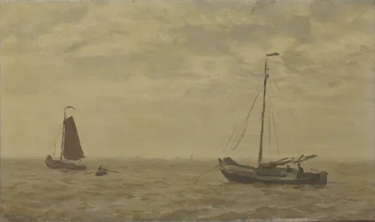 Havlandskab med fiskerbåde