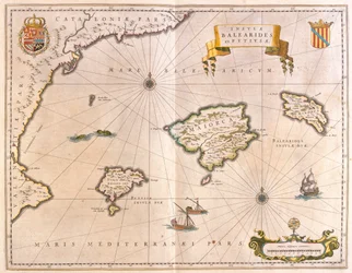 Mallorca, Menorca og Ibiza, herunder Cataloniens og Valencias kyster, i 