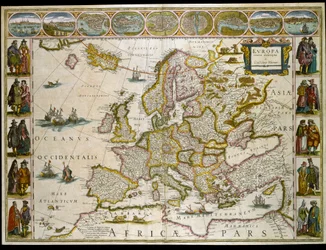 Kort over Europa. (gravering