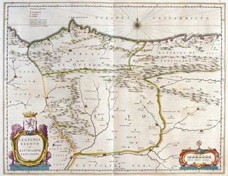 Den spanske provins Asturien, Kastilien og Léon, herunder byerne Oviedo, Leon, Santander, Valladolid, i 