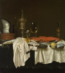 Stilleben med en hummer, ca. 1650-1660