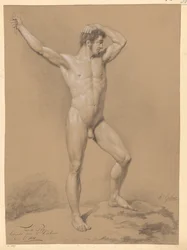 Stående nøgen mand, set forfra (2. præmie 1811)