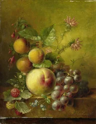 Stilleben med frugt
