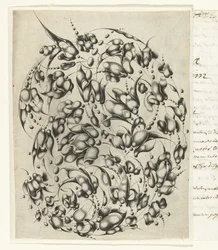 Guldsmedebuket med stiliserede blomster og blade Looff-werck Boeck Seer Constich Geteijckent (serietitel)