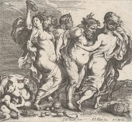 Den berusede Silenus, ledsaget af nymfer og satyrer, 1632.