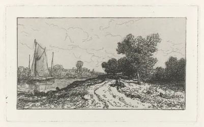 Landevej langs en kanal