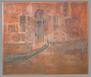 Gondolen ankommer til Canal Grande, Venedig