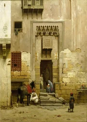 Gårdspladsen til et hus i Cairo