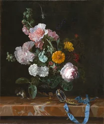 Vanitas Flower Still Life, ca. 1656-1657 (olie på lærred)