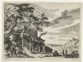 Hyrder ved en ruin Italienske landskaber (serietitel)