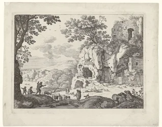 Landskab med en ruin Italienske landskaber (serietitel)