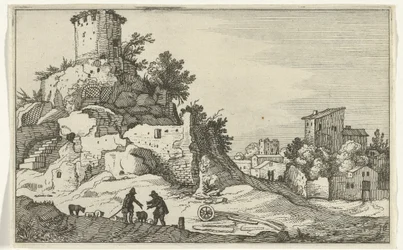 Ruin af et tårn Romerske ruiner og kystlandskaber (serie 1) (serietitel)