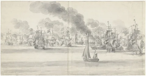 Slaget ved Katwijk (venstre side), 1653
