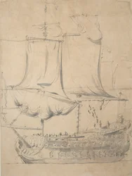 Portræt af en engelsk tredjestatsmand, ca. 1685 (grafit, grey wash)