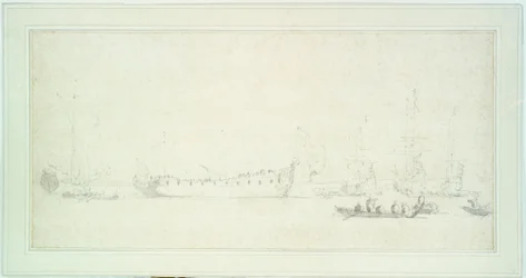 Søsætning af et engelsk skib, sandsynligvis 