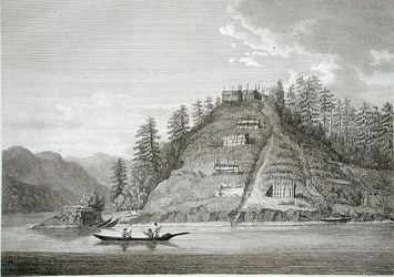 De venlige indianeres landsby ved indgangen til Bute