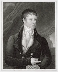 Portræt af Charles Brockden Brown (1771-1810), graveret af John B. Forrest (1814-70) (stik)