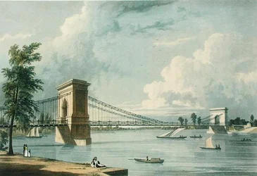 Suspension Bridge, Hammersmith, fra Ackermanns 