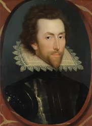Portræt af Grey Brydges, femte baron Chandos af Sudeley (ca. 1581-1621) ca. 1615 (olie på panel)