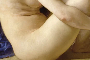 Siddende nøgen, 1884