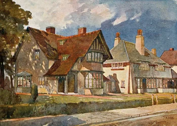 Arbejderhjem i Bournville, nær Birmingham