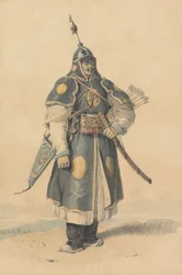 Portræt af en kinesisk soldat