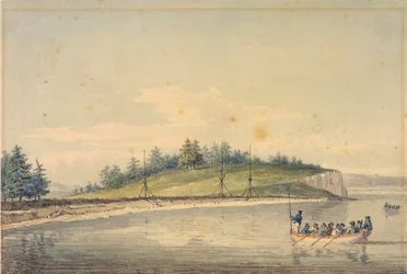 Bemærkelsesværdige støttede pæle, i Port Townsend, Gulf of Georgia