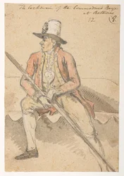fra et album med 372 tegninger af landskaber, kystlinjer, kostumer og hverdagsliv lavet under Lord Macartneys ambassade til kejseren af Kina, mellem 1792 og 1794 (blyant og akvarel på papir)