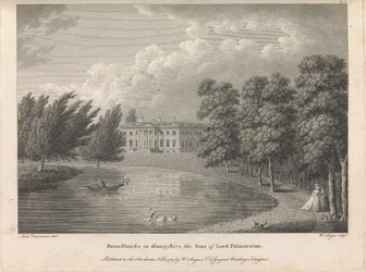 Broadlands i Hampshire, Lord Palmerstons sæde (udgivet af W. Angus), plade 1; side 42 (bind 1)