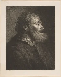 En gammel mand i profil, 1761.