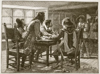 Anholdelse af de sammensvorne ved havfruen, illustration fra 