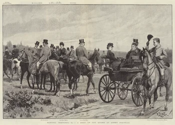 Hunting Sketches, a Meet of the Quorn i Ashby Folville