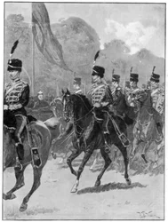 Gennemgang af 1st Yeomanry Brigade af dronningen i Windsor Park, 1894.