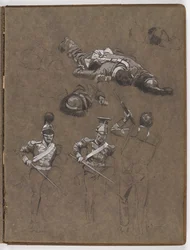 Studier til oliemaleriet, ?Flaget: Albuhera, 16. maj 1811?