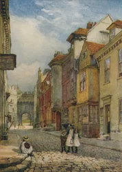 Kirkegade, ser mod nord, c1900