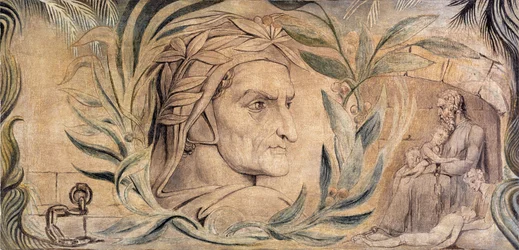 Dante Alighieri, ca. 1800-03 (pen & blæk med tempera på lærred)