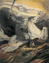 Døden på en bleg hest, ca. 1800 (blæk og akvarel)