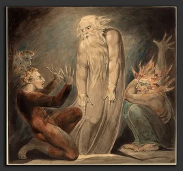 Samuels ånd viser sig for Saul. Omkring 1800