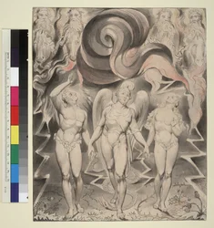 Illustration 12 til Miltons "Det tabte paradis": Uddrivelsen