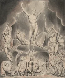 Illustration 1 til Miltons "Paradise Lost": Satan kalder sine legioner op